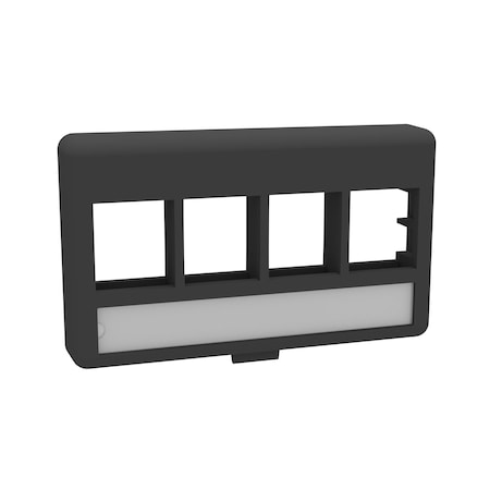 Panduit Furniture Faceplate With Label Po (10 Pack), 10PK NK4MFLBL